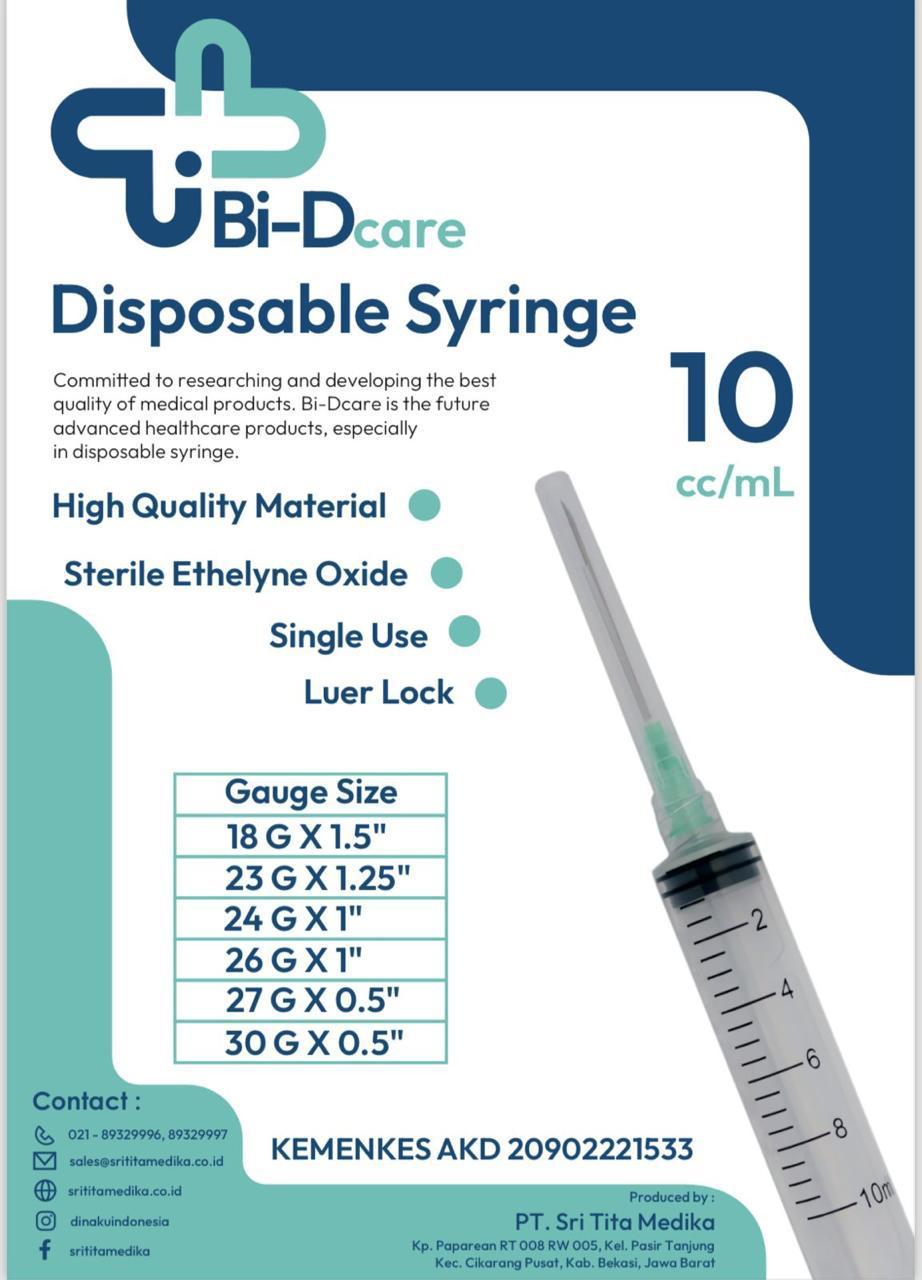Bi-Dcare Disposable Syringe 10 ml 