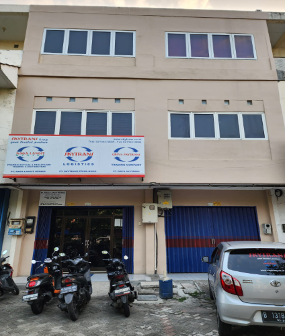 Ilustrasi gedung kantor pusat Naga Langit Medika